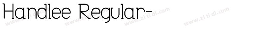 Handlee Regular字体转换